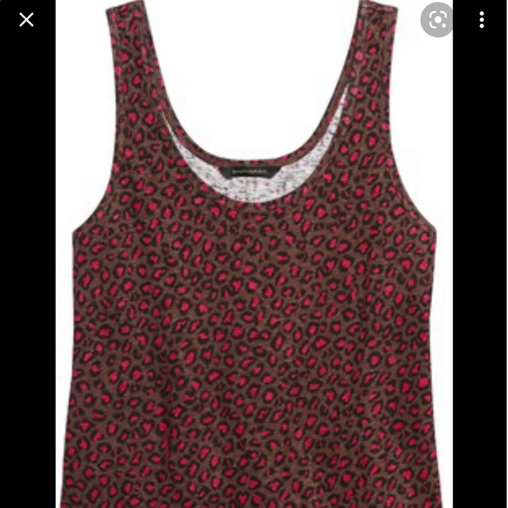Leopard print linen tank